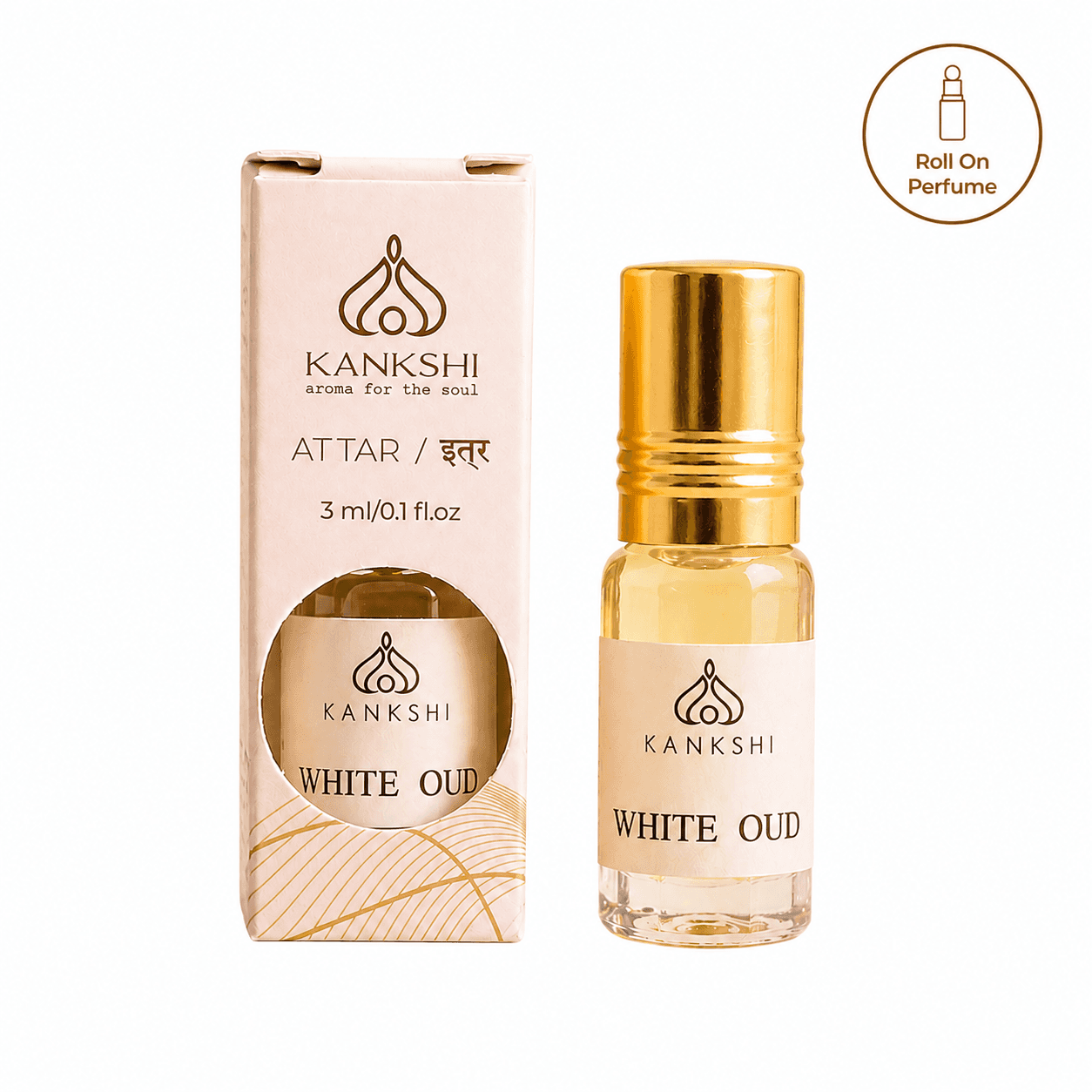 Luxury Attar Roll-On 3ml- White OUD