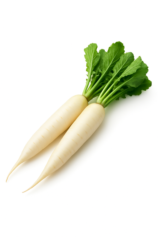 Radish - White with leaves (500-600g)