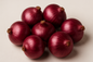 red onions in group