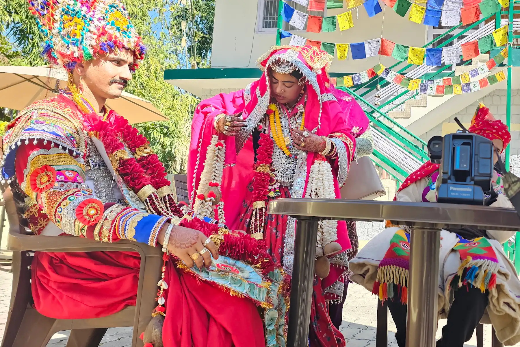 Traditional Himachali cultural welcome during the HFN Store opening at Chetru.